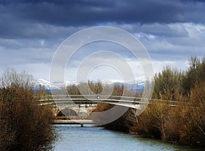 The bridges of LeÃÂ³n Spain on the Bernesga river photo