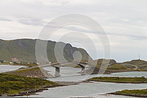 Bridges between Lofoten islands, Norway