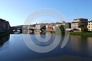 Bridges over the Arno River Florence Italy