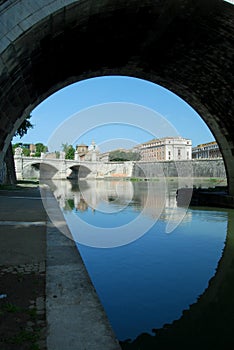 Bridges over the Tiber river in Rome - Italy