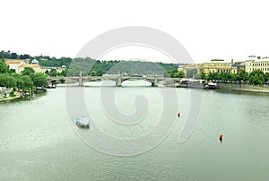 Bridges over the Vltava river in Prague