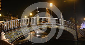 The bridges of plaza de EspaÃËa, Seville photo