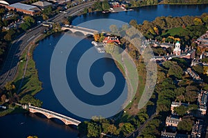 Bridges and river bend