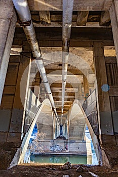 Bridges in Saskatoon, Saskatchewan, Canada.