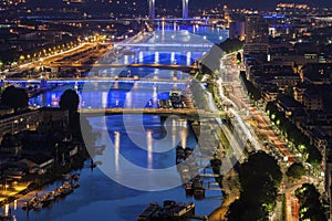 Bridges on Seine River in Rouen