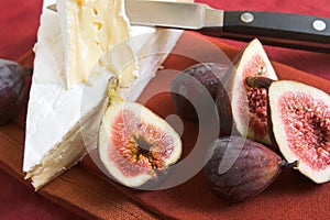 Brie cheese and figs photo