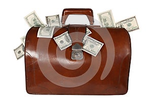 Brief-case with money photo