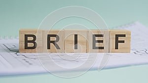 brief word made with building blocks, business concept