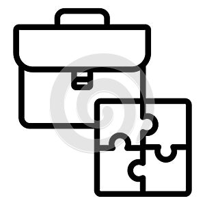 Briefcase, business case .  Vector icon which can easily modify or editable