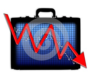 Briefcase Chart Losing Profits