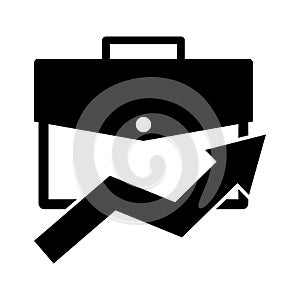 Briefcase flat vector icon which can easily modify or edit