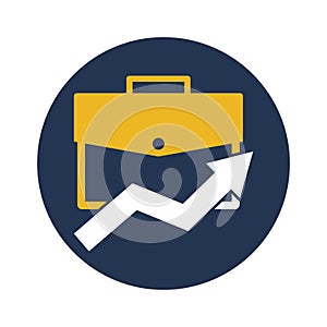Briefcase flat vector icon which can easily modify or edit