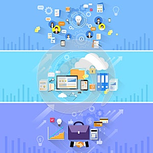 Briefcase Handshake Computer Cloud Storage Social