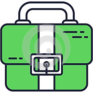 Briefcase icon case for work vector business bag