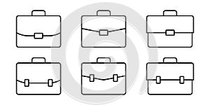 Briefcase icon set. Business elements