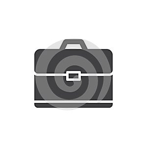 Briefcase icon vector, filled flat sign, solid pictogram isolated on white.