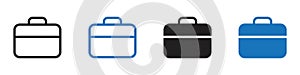 Briefcase icon Vector set outline