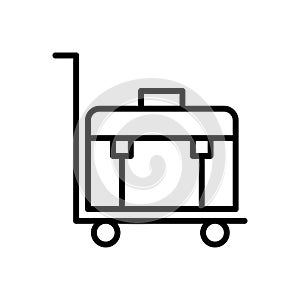 Briefcase vector thin line icon