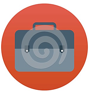 Briefcase isolated vector icon which can be easily edit or modified