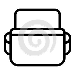 Briefcase laptop bag icon, outline style
