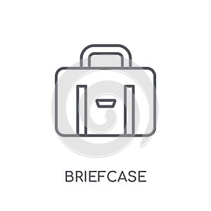 Briefcase linear icon. Modern outline Briefcase logo concept on