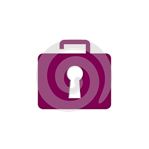 Briefcase lock logo concept