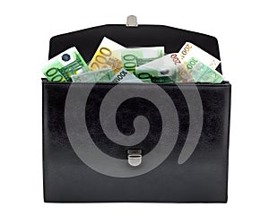Briefcase with money