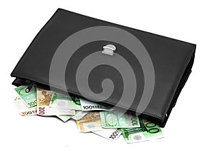 Briefcase with money