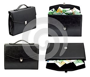 Briefcase with money