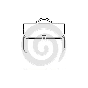 Briefcase thin line icon. Mbe minimalism style