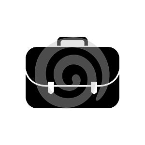 Briefcase Vector Icon, Black Business Case Image