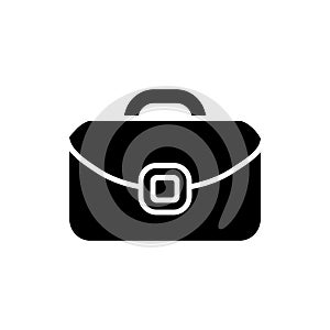 Briefcase vector icon. portfolio illustration sign. Bag symbol.