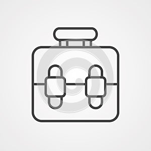 Briefcase vector icon sign symbol