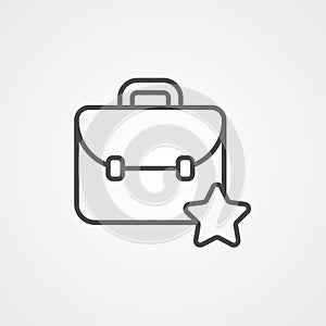 Briefcase vector icon sign symbol