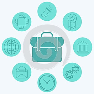 Briefcase vector icon sign symbol