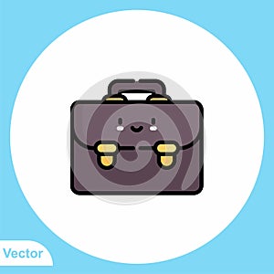 Briefcase vector icon sign symbol