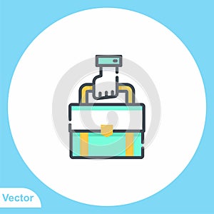 Briefcase vector icon sign symbol