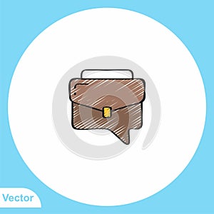 Briefcase vector icon sign symbol