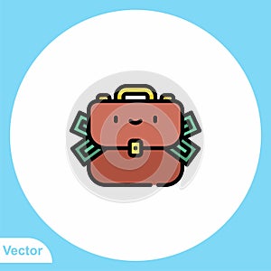 Briefcase vector icon sign symbol