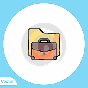 Briefcase vector icon sign symbol