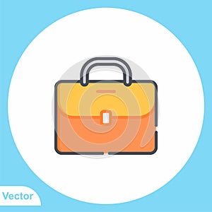 Briefcase vector icon sign symbol