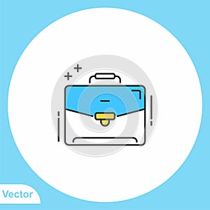 Briefcase vector icon sign symbol