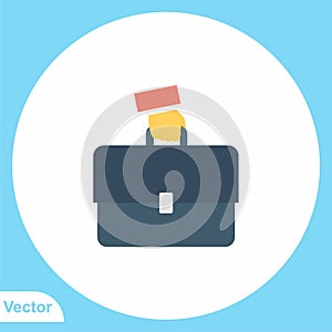 Briefcase vector icon sign symbol