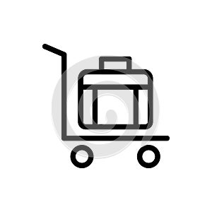 Briefcase vector thin line icon