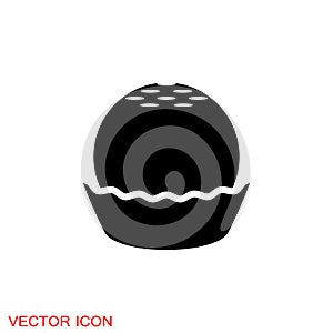 Brigadeiro icon vector. Brazilian sweet brigadier design illustration