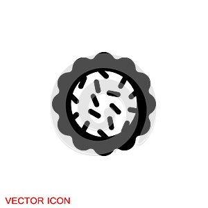 Brigadeiro icon vector. Brazilian sweet brigadier design illustration