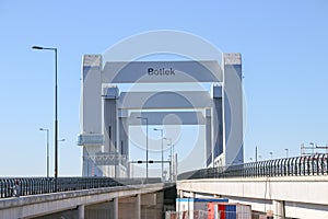 Brigde named Botlekbrug in the harbor of Rotterdam, famous by a