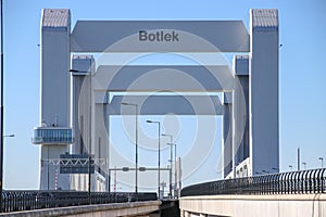 Brigde named Botlekbrug in the harbor of Rotterdam, famous by a