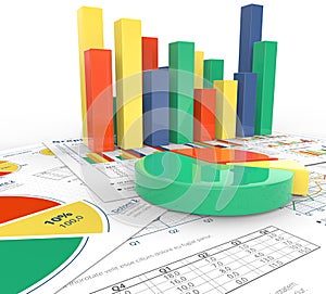 Bright 3D charts