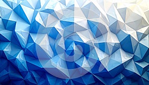 Abstract Blue and White Geometric Faceted Crystal Background Texture image photo